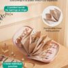 Removable inner storage pouch with four pockets for organizing daily earrings and small accessories