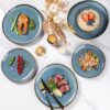 AmorArc Ceramic Dinnerware Sets for 4, 12Pcs Plates and Bowls Sets Dishes