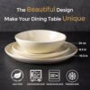AmorArc Ceramic Dinnerware Sets for 6, 18Pcs Plates and Bowls Sets Dishes