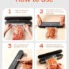 Vacuum Sealer for Food, 4-in-1 Food Sealer Machine Digital Timer