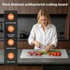 Titanium Cutting Boards for Kitchen, Non-Toxic Pure Titanium Chopping & Kneading Board with Cutting Mat, Dishwasher Safe for Meat, Fruit, Vegetables & Bread,20 * 16