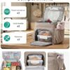 BAGSMART Puffy Insulated Lunch Bag, Lightweight Large 14L Double Deck Camel