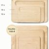 Caraway 4-Piece Double Sided Wood Cutting Board Set