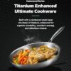 VocVoi Titanium pans for cooking,12" Nonstick pro frying cookware