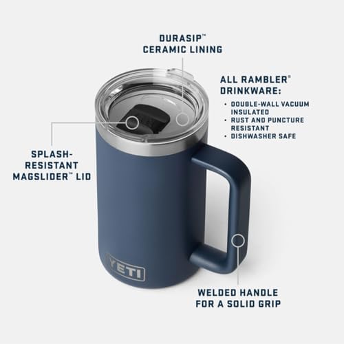 YETI Rambler 24 oz Ceramic Lined Stackable Mug, Wetlands Camo - Image 4