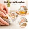 Disposable Stretch Food Covers for Bowls Reusable Fresh Keeping Bags (White X100)