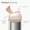 Gingham Insulated Stainless Steel Water Bottle with Straw for Sports and Travel 24 Ounces for Women Girls Friends Teens Birthday