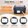 Side profile of the FYY electric warmer showing the secure leak-proof locking clasps and durable build