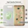 Three nested Sufkodu titanium cutting boards showcasing the thin, space-saving design for easy kitchen storage.