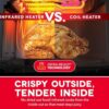 Side profile of the Dash 6 quart infrared air fryer demonstrating its compact, space-saving kitchen footprint.