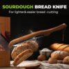 RAPSAKEMOH Sourdough bread knife,Bread Slicer for Homemade,Even Slicing