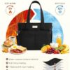 Corduroy Lunch Box for Women Insulated Lunch Bag Cooler Tote Bag