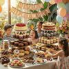 Wooden 4 Tier Cupcake Stand for 50 Cupcakes,Cupcake Holder,Cupcake Tower,Tiered Tray Stand for Birthday Bar Décor Weddings,Parties Events, Dark Brown