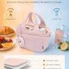 LOVEVOOK Cute Lunch Bag for Women, Insulated Lunch Box for Work
