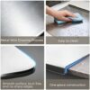 Food-grade metal cutting board surface being used to knead dough for pastry prep without sticking.