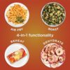 Healthy roasted chicken wings cooked in the 5 quart air fryer basket
