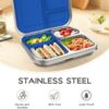 The BOSEDSANG stainless steel bento box packed with a variety of healthy snacks for school or travel