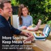 Durable and leak-proof Bentgo Chill Max insulated bento lunch box being packed for a work commute.