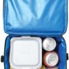 A lifestyle shot of the PackIt lunch cooler keeping fresh meals chilled during a workday at the office.