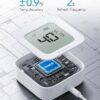 Detailed view of the slim, sturdy temperature probe used for accurate freezer monitoring from -40 to 158 degrees Fahrenheit.