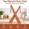 Comparison of the 10 and 12-inch heat-resistant acacia wood spatula sizes
