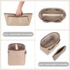 Demonstrating how to easily swap the ZTUJO organizer insert between different designer handbags.