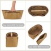 Handbag contents neatly arranged inside the structured ZTUJO felt purse organizer insert