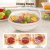 Disposable Stretch Food Covers for Bowls Reusable Fresh Keeping Bags (White X100)