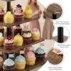 Wooden 4 Tier Cupcake Stand for 50 Cupcakes,Cupcake Holder,Cupcake Tower,Tiered Tray Stand for Birthday Bar Décor Weddings,Parties Events, Dark Brown