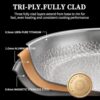 12" Titanium Pans for Cooking, 100% Pure Titanium Frying Pan