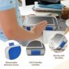 The versatile silicone container inside the stainless steel bento box for added portion control