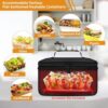 Compact and collapsible design of the Aotto portable electric lunch box for easy travel.