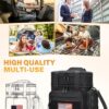 Detailed view of the high-grade zippers and strong stitching on the Gafetrey tactical lunch bag.