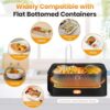 Compact foldable design of the WVJ portable electric lunch box for easy storage