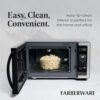 Close up of the number pad on the Farberware 1.1 cu ft countertop microwave for express cooking and add 30-seconds.
