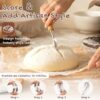 Complete sourdough starter kit contents displayed in a neatly organized gift box, perfect for home bakers.