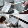 The Yuihdkki titanium cutting board used as a portable work surface for kneading dough on a camping table