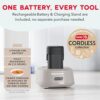The complete Dash Cordless Collection kit including the blender, lithium-ion battery, and charger