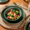 AmorArc Ceramic Dinnerware Sets for 6, 18Pcs Plates and Bowls Sets Dishes