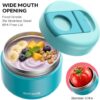 14 oz Kids Thermo for Hot Food, Leakproof Insulated Vacuum Jar/Blue