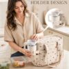 Corduroy Lunch Box for Women Insulated Lunch Bag Cooler Tote Bag