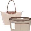 Versatile ZTUJO felt purse organizer used as a standalone storage caddy on a desk for home organization.
