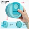 14 oz Kids Thermo for Hot Food, Leakproof Insulated Vacuum Jar/Blue