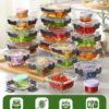 Canfanni 40 Piece Glass Food Storage Containers with Airtight Lids