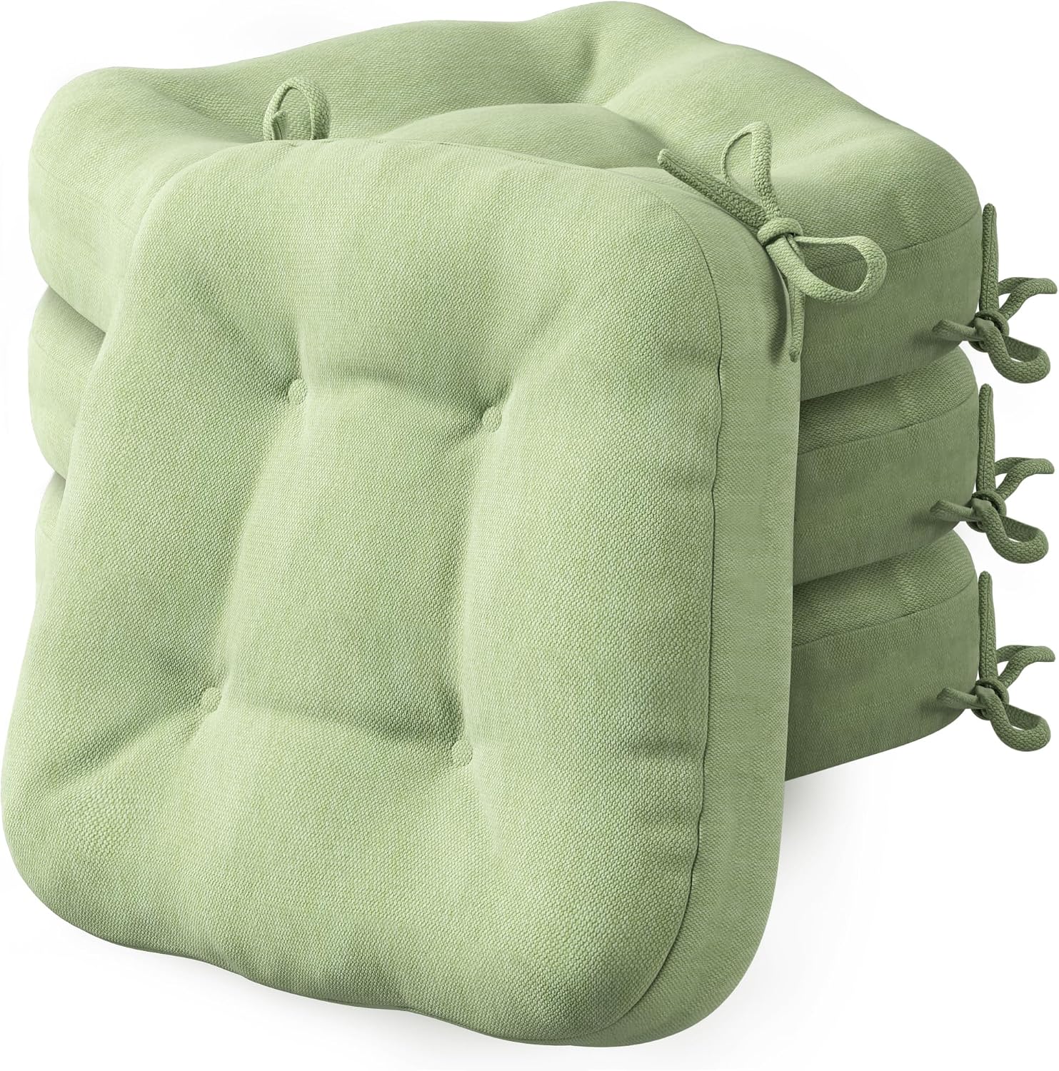 Codi Dining Chair Cushions 4 Pack, Thick Memory Foam Kitchen Seat Pads