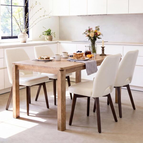 Dining Chairs Set of 4, Upholstered Kitchen Chairs, Beige