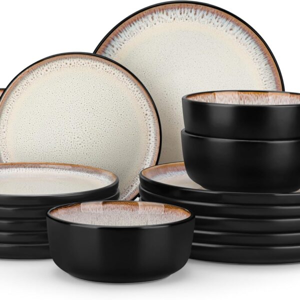 vancasso 18-Piece Ceramic Dinnerware Set: Durable & Artisan