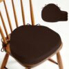 Windsor Chair Cushions for Dining Chairs Set of 4 16.5"x15.5" Brown