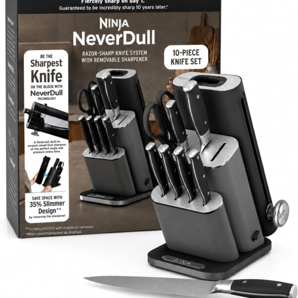 Ninja 10-Piece Self-Sharpening Knife Set: German Steel Quality