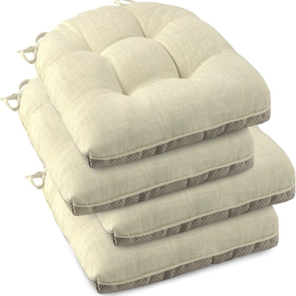 Indoor Chair Cushions for Dining Chairs Set of 4, 18x18, Beige